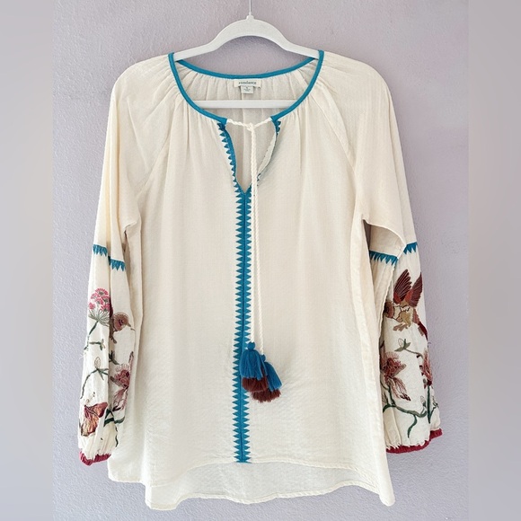 Sundance Paloma Embroidered Blouse Size Small - Picture 2 of 5